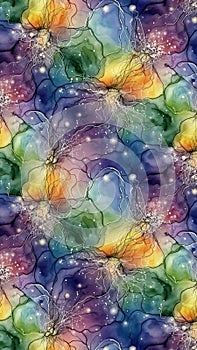 Vibrant Abstract Floral Pattern Background