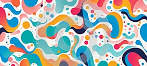 vibrant abstract fluid gradients tropical summer