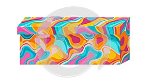 Vibrant Abstract Geometric Pattern Gift Box Vector, vector design Generative AI