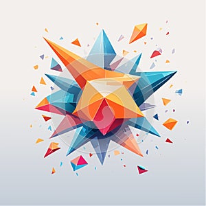 Vibrant Abstract Geometric Starburst
