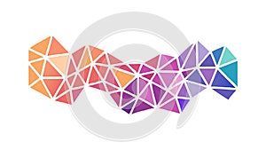 Vibrant Abstract Geometric Triangle Pattern Background, vector design Generative AI