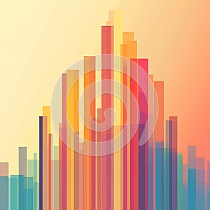 Vibrant Abstract Geometry with Colorful Rectangles and Dynamic Patterns