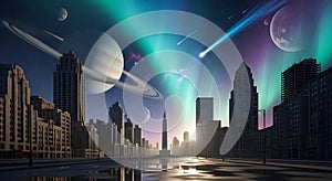 Futuristic AI Interface: Abstract Digital Network Grid Concept