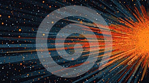 Vibrant Abstract Explosion of Colorful Light Rays in Dark Background