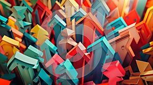 Colorful Abstract Arrows Generative AI