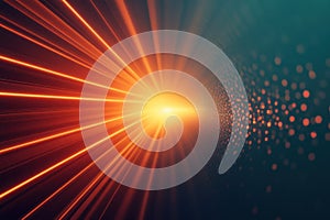 Vibrant abstract light rays creating a dynamic explosion of energy and warmth