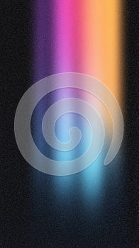 Abstract gradient light streaks in vibrant colors of pink, blue, and orange against a dark background, creating a photo