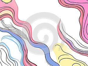 Vibrant Abstract Line Art Illustrations A Collection of Colorful Patterns for Modern Design