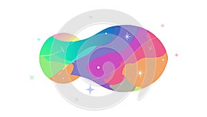 Vibrant Abstract Liquid Blob, Dynamic Colorful Art, vector design Generative AI