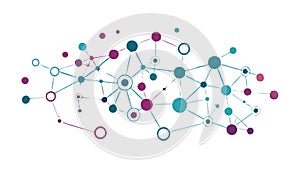 Vibrant Abstract Network Data Flow, vector design Generative AI