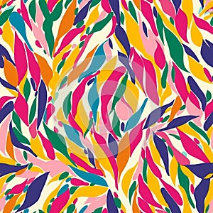 Vibrant Abstract Organic Shapes Pattern in Trendy Colors