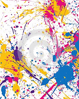 Vibrant Abstract Paint Splatter Background