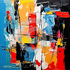 Vibrant Abstract Painting Inspired By Gerhard Richter - Colorful Compositions
