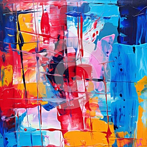 Vibrant Abstract Painting Inspired By Medieval Art And Gerhard Richter