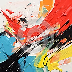 Vibrant Abstract Painting Inspired By Music In Gerhard Richter Style