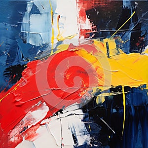 Vibrant Abstract Painting: Music-inspired Gouache Art In Gerhard Richter Style