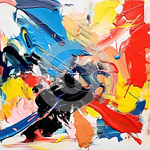 Vibrant Abstract Painting In The Style Of Gerhard Richter