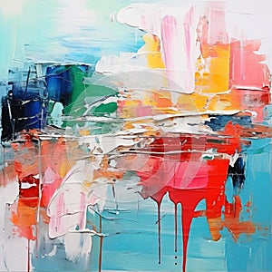 Vibrant Abstract Paintings: Lively Seascapes With Bold Fragmented Brushstrokes