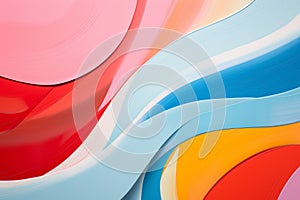 Vibrant abstract paper layers in various colors