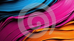 Vibrant abstract pattern with flowing colors disrupting the canvas, showcasing shades of blue, pink, and orange in elegant motion photo
