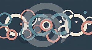 Modern abstract circles pattern dynamic design background