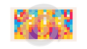 Vibrant Abstract Pixel Art Geometric Pattern, vector design Generative AI