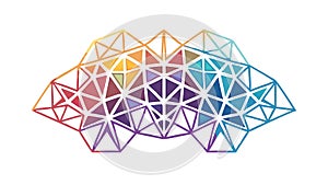 Vibrant Abstract Polygon Shape Dynamic Geometric Design vector design Generative AI