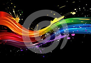 Vibrant abstract rainbow splash