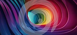 Vibrant abstract rainbow tunnel background