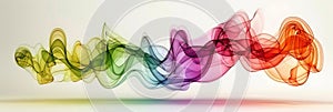 Vibrant abstract rainbow wave background for creative design projects and artistic endeavors photo