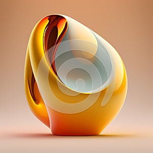 Vibrant Abstract Shapes: A Bright and Solid Multi-Colored object against a Dynamic Ambient Background