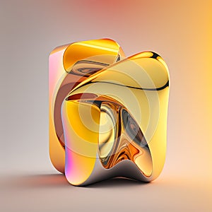 Vibrant Abstract Shapes: A Bright and Solid Multi-Colored object against a Dynamic Ambient Background