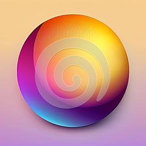 Vibrant Abstract Shapes and circles: A Bright and Solid Multi-Colored object against a Dynamic Ambient Background