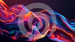 Vibrant abstract silk waves