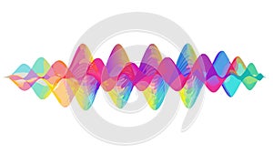 Vibrant Abstract Sound Waves, Music & Technology, vector design Generative AI