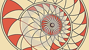 Vibrant Abstract Spiral Geometric Pattern Design, vector design Generative AI