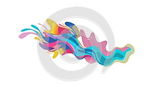 Vibrant Abstract Splash for Creativity Dynamic Art, vector design Generative AI