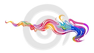 Vibrant Abstract Swirl of Colors, Artistic Expression Flow, vector design Generative AI