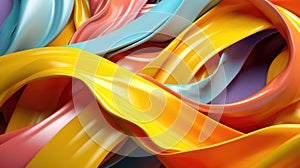 Vibrant Abstract Swirls of Color in Dynamic Flow GenerativeAI
