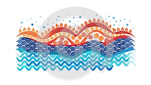 Vibrant Abstract Water Waves Pattern Vector Art, vector design Generative AI