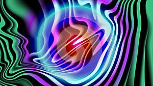 Vibrant abstract wave pattern with colorful swirling lines and illuminated coordinative design