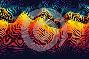 Vibrant Abstract Wavy Lines Background