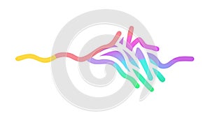 Vibrant Abstract Wavy Lines, Colorful Dynamic Flow Design, vector design Generative AI