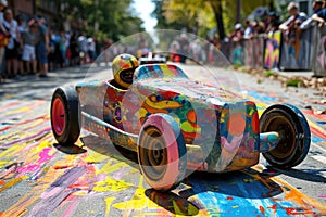 Vibrant Abstraction: Suburban Soapbox Derby Patterns