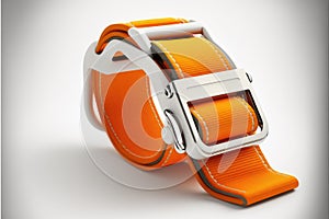 Vibrant Accents Orange Belt on White