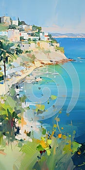 Seashore Painting In The Style Of Josef Kote photo