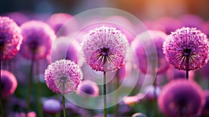 vibrant allium flowers in full bloom