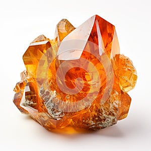 Vibrant Amber Crystal: Bold Shapes And Bright Colors