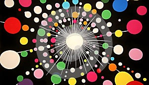 Colorful Burst of Circles