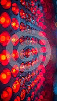 Vibrant Red Digital Light Array Background